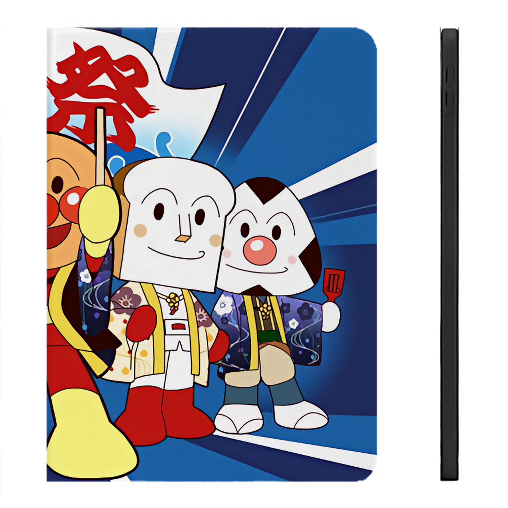 （画像用） アンパンマン Anpanman IPadケース ペンホルダー付き ブックスタイルデザイン